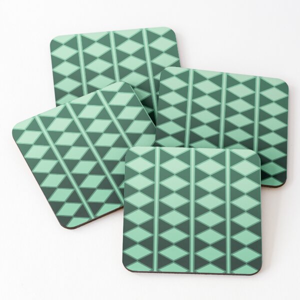 Item preview, Geometric pattern of mint rhombuses designed and sold by MinEkkoArt.