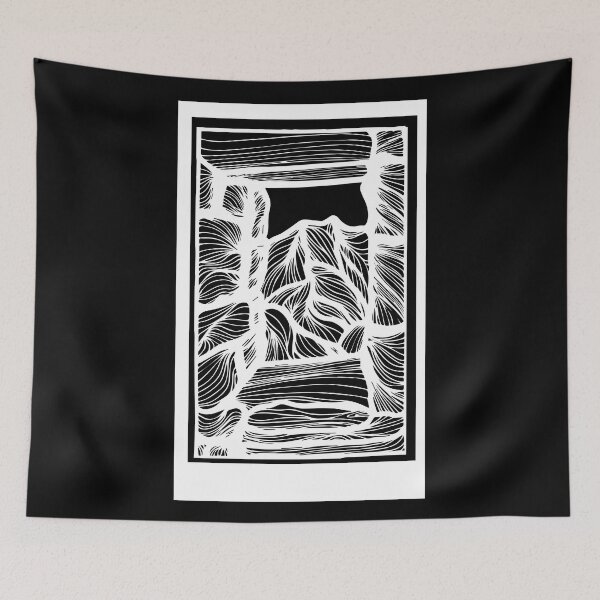 Item preview, Landscape - linear illustration - Peru White - Machu Pichu designed and sold by SofisGarden.