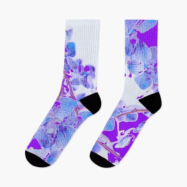 Item preview,  BLUE ORCHIDS FLOWER CLUSTER PATTERNS PURPLE ART designed and sold by sharlesart.