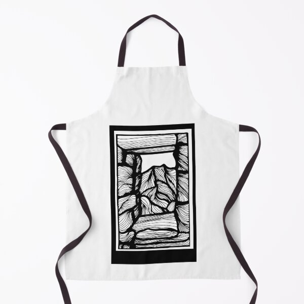 Item preview, Landscape - linear illustration - Peru Black - Machu Pichu designed and sold by SofisGarden.