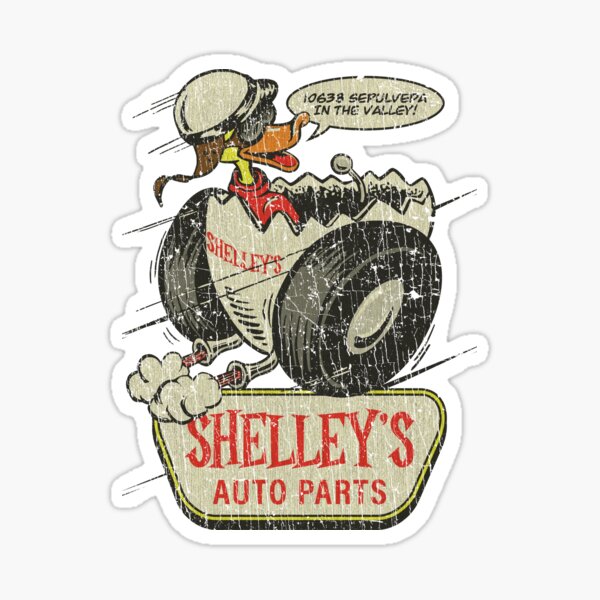 Shelleys Auto Parts 1966 Sticker For Sale By Astrozombie6669 Redbubble