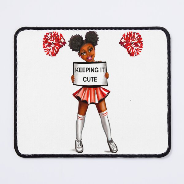 black anime girl cheerleader #002 with Afro hair in puffs, dimples, brown  eyes and dark brown skin side profile. Hair love ! Art Board Print for  Sale by Artonmytee