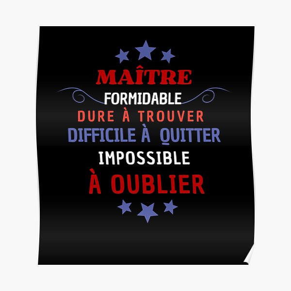 Maitre Posters Redbubble