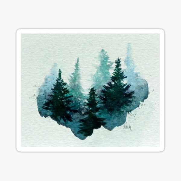 Wald im Nebel Sticker