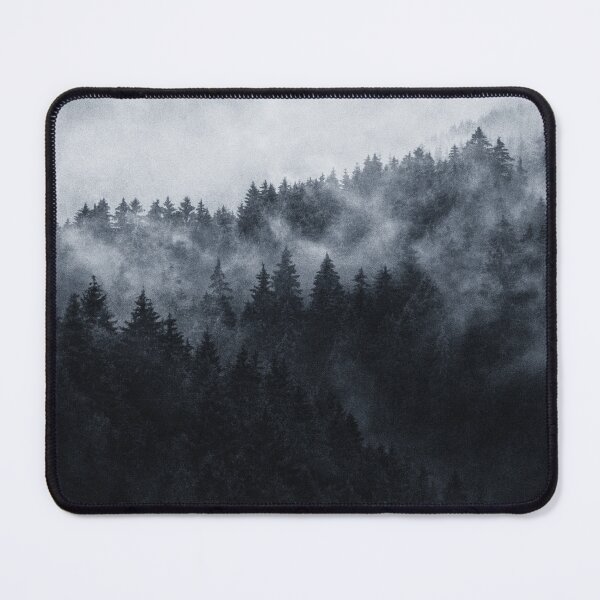 Aperçu de l'œuvre Excuse Me, I'm Lost // A New Error In A Misty Wilderness Nostalgia Forest With Cascadia Trees Covered In Dark Blue Magic Fog créée et vendue par Tordis Kayma.