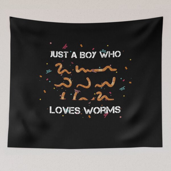 Item preview, Just A Boy Who Loves Worms Funny Worm Hunter Worm Farming designed and sold by rachidhaz.