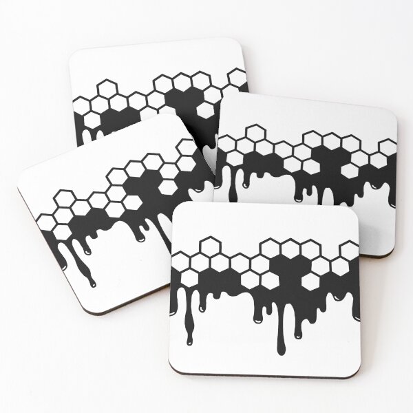Item preview, Black and white honey comb drip designed and sold by Lexie-bear.