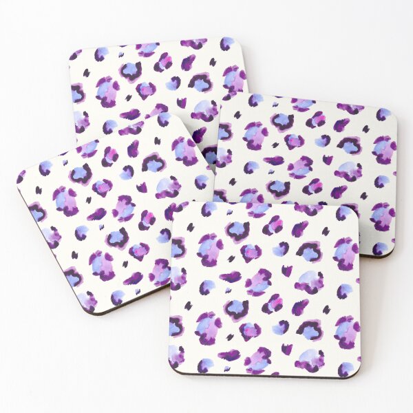 Item preview, Blue purple Leopard Animal skin print pattern designed and sold by Fus-art94.