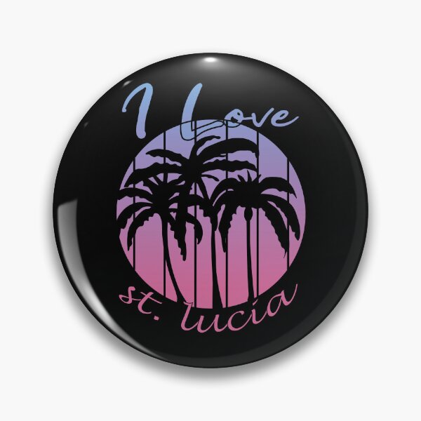 Item preview, I Love Saint Lucia Sunset Palm Trees Design designed and sold by DeliveryGeorge.