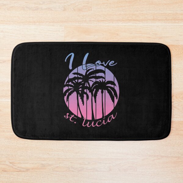 Item preview, I Love Saint Lucia Sunset Palm Trees Design designed and sold by DeliveryGeorge.