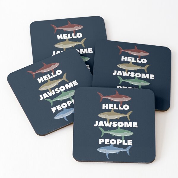 Item preview, Colorful Sharks: Hello Jawsome People! designed and sold by Happy Puppy Print On Demand.