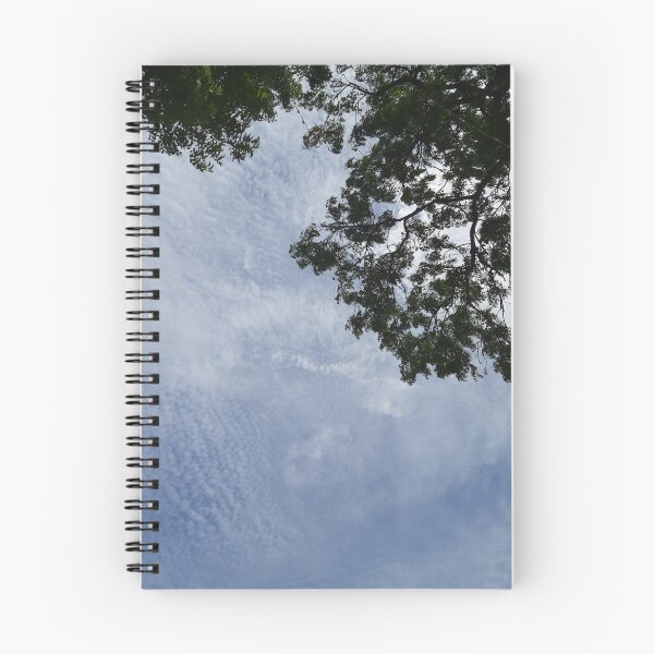 Item preview, A picturesque beautiful blue sky with clouds and branches of neem tree and its leaves designed and sold by Arteartz.