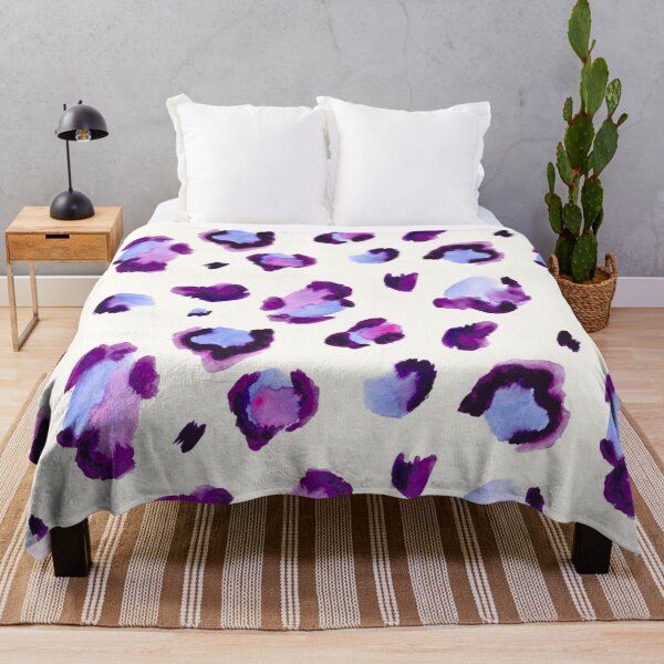 Item preview, Blue purple Leopard Animal skin print pattern designed and sold by Fus-art94.
