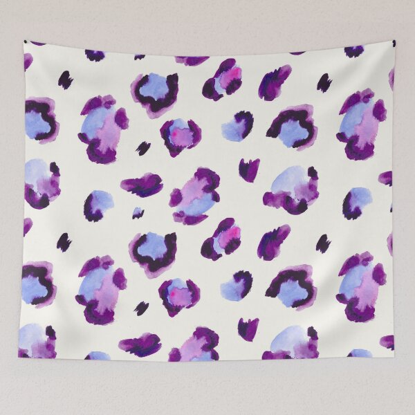 Item preview, Blue purple Leopard Animal skin print pattern designed and sold by Fus-art94.