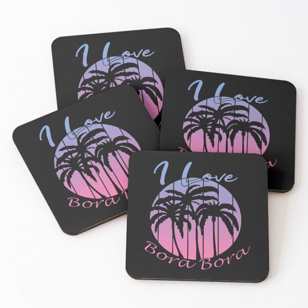Item preview, I Love Bora Bora Sunset Palm Trees Design designed and sold by DeliveryGeorge.