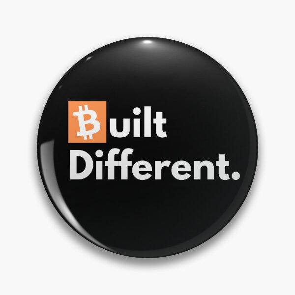Item preview, Bitcoin Built Different Designer Logo in white designed and sold by aohayon.