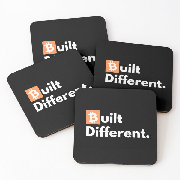 Item preview, Bitcoin Built Different Designer Logo in white designed and sold by aohayon.