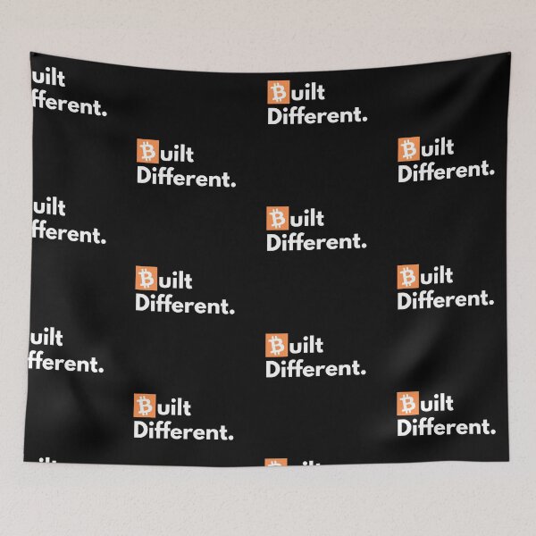 Item preview, Bitcoin Built Different Designer Logo in white designed and sold by aohayon.