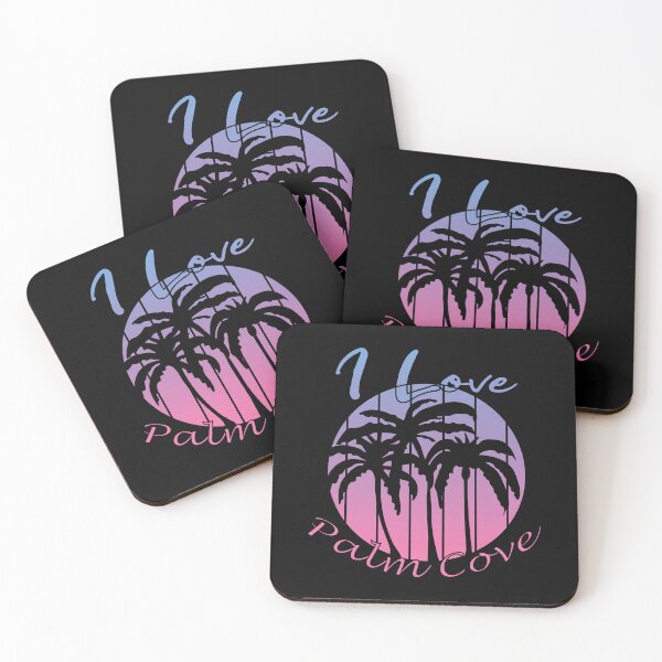 Item preview, I Love Palm Cove Sunset Palm Trees Design designed and sold by DeliveryGeorge.