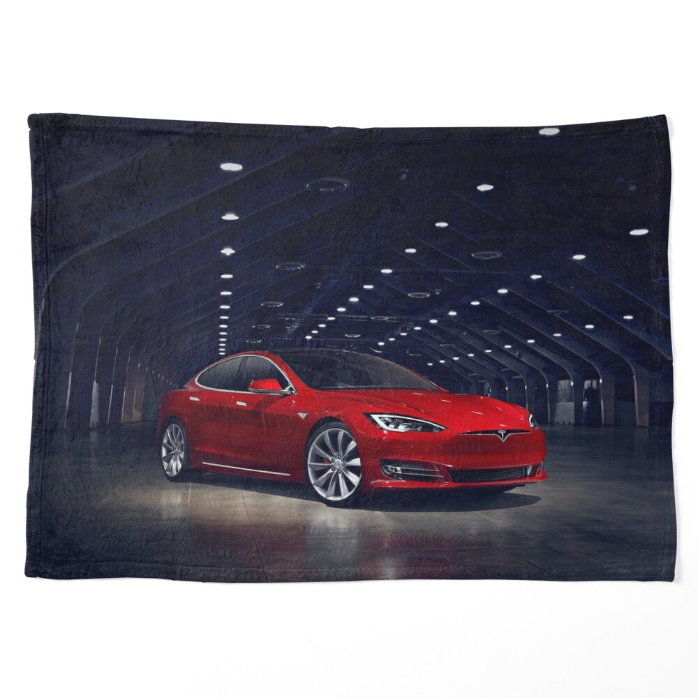 Tesla Model S Red Poster by TeslaMotion