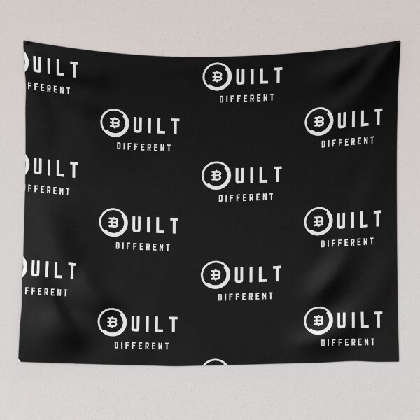 Item preview, Bitcoin Built Different Syle Logo in white designed and sold by aohayon.