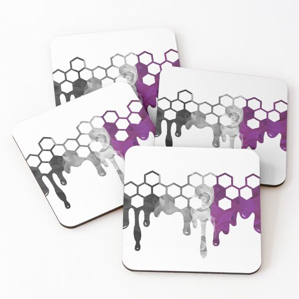 Item preview, Asexual honey comb dripping with Pride designed and sold by Lexie-bear.