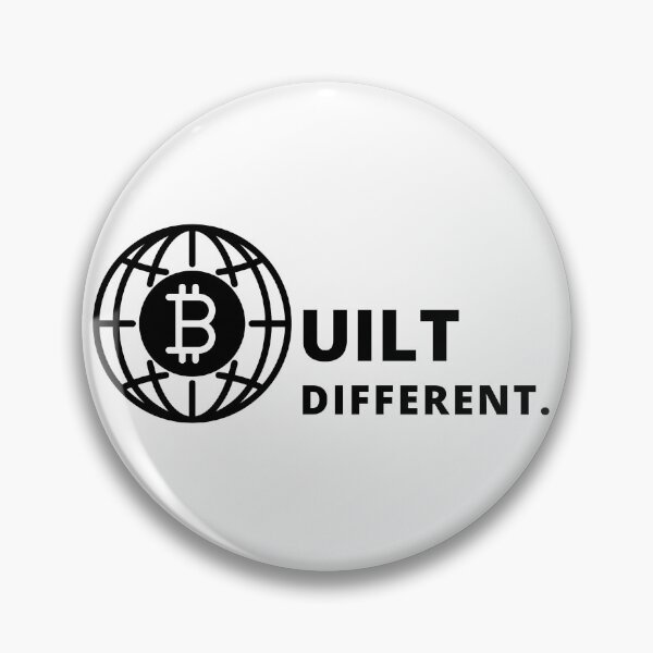 Item preview, Bitcoin Built Different Globe Style Logo in Black designed and sold by aohayon.