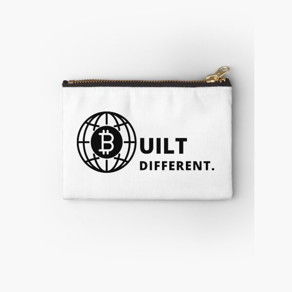 Item preview, Bitcoin Built Different Globe Style Logo in Black designed and sold by aohayon.