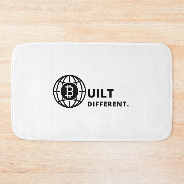 Item preview, Bitcoin Built Different Globe Style Logo in Black designed and sold by aohayon.