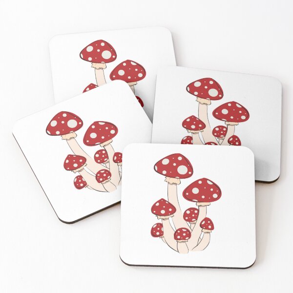 Item preview, Cute and Groovy Red Mushrooms  designed and sold by Designs-by-Lou.