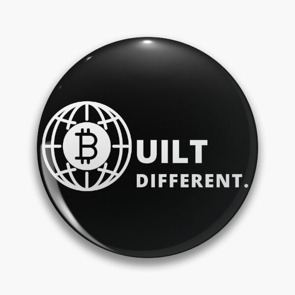 Item preview, Bitcoin Built Different Globe Style Logo in White designed and sold by aohayon.