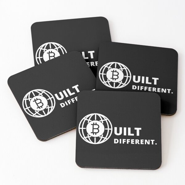 Item preview, Bitcoin Built Different Globe Style Logo in White designed and sold by aohayon.