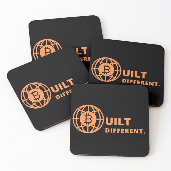 Item preview, Bitcoin Built Different Globe Style Logo in Orange designed and sold by aohayon.