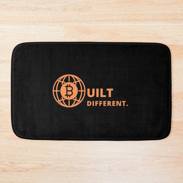 Item preview, Bitcoin Built Different Globe Style Logo in Orange designed and sold by aohayon.