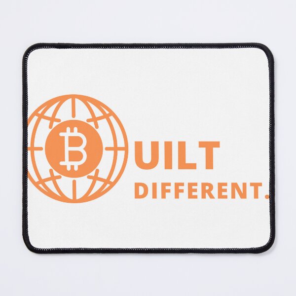 Item preview, Bitcoin Built Different Globe Style Logo in Orange designed and sold by aohayon.