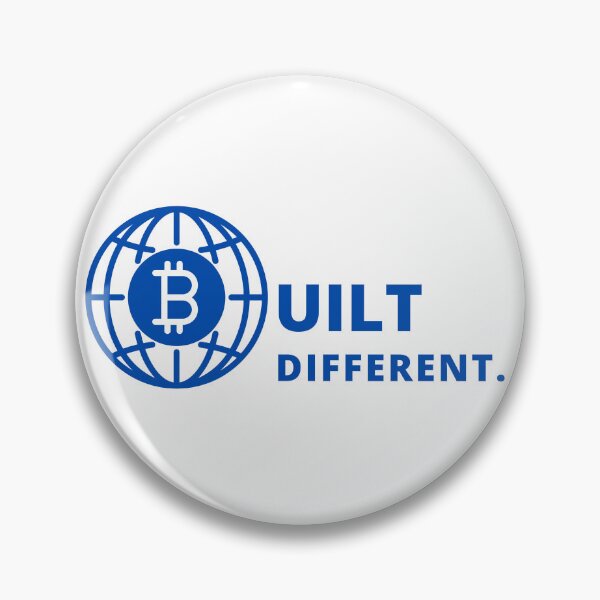 Item preview, Bitcoin Built Different Globe Style Logo in Blue designed and sold by aohayon.
