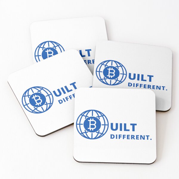 Item preview, Bitcoin Built Different Globe Style Logo in Blue designed and sold by aohayon.