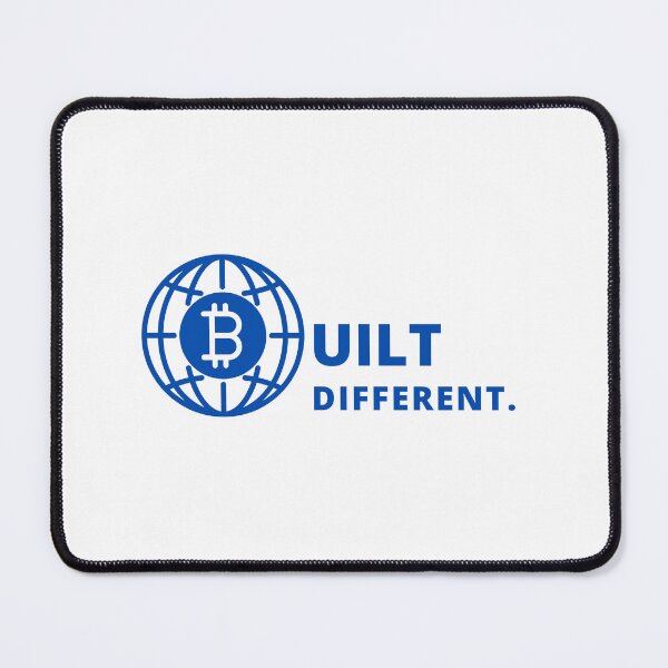 Item preview, Bitcoin Built Different Globe Style Logo in Blue designed and sold by aohayon.