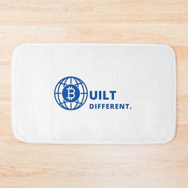 Item preview, Bitcoin Built Different Globe Style Logo in Blue designed and sold by aohayon.