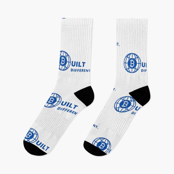 Item preview, Bitcoin Built Different Globe Style Logo in Blue designed and sold by aohayon.