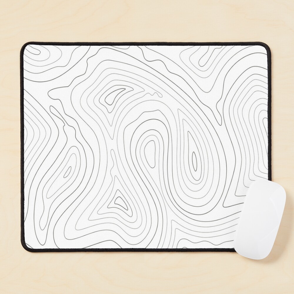 White Topo Mouse Pad