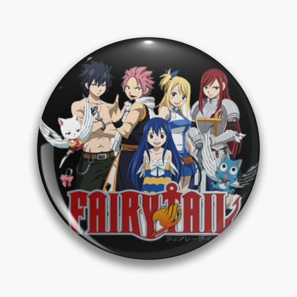Pin Button Badge Ø25mm 1" Logo Emblem Fairy Tail Shōnen Manga Japon 