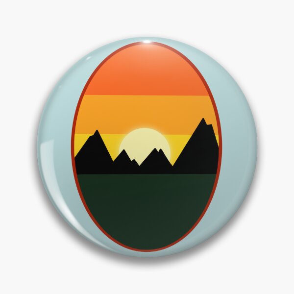 Item preview, Oval Sunset Mountain View designed and sold by Garden-View.