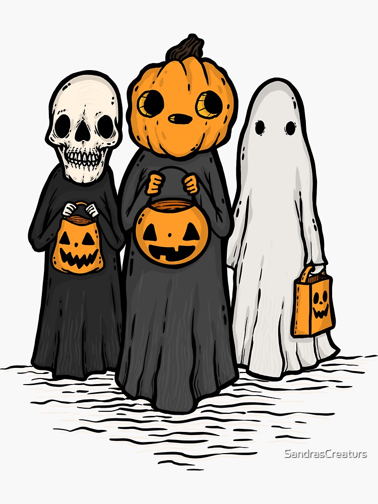 Spooky & Kooky Ghost Vinyl Sticker - Halloween Sticker for Kids