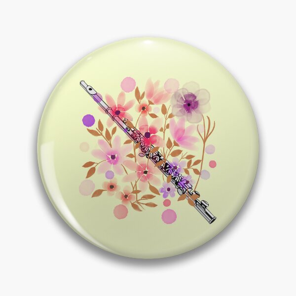 Item preview, Floral Flute For Music Teacher And Musicians On Orchestra As A Flutist Gift designed and sold by Funwithmusic.