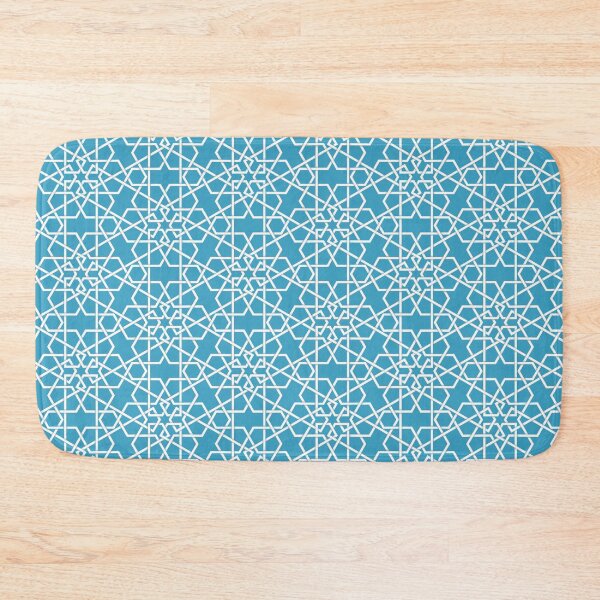 Aperçu de l'œuvre Rayures de papier entrelacées turquoise et blanches créée et vendue par limos.