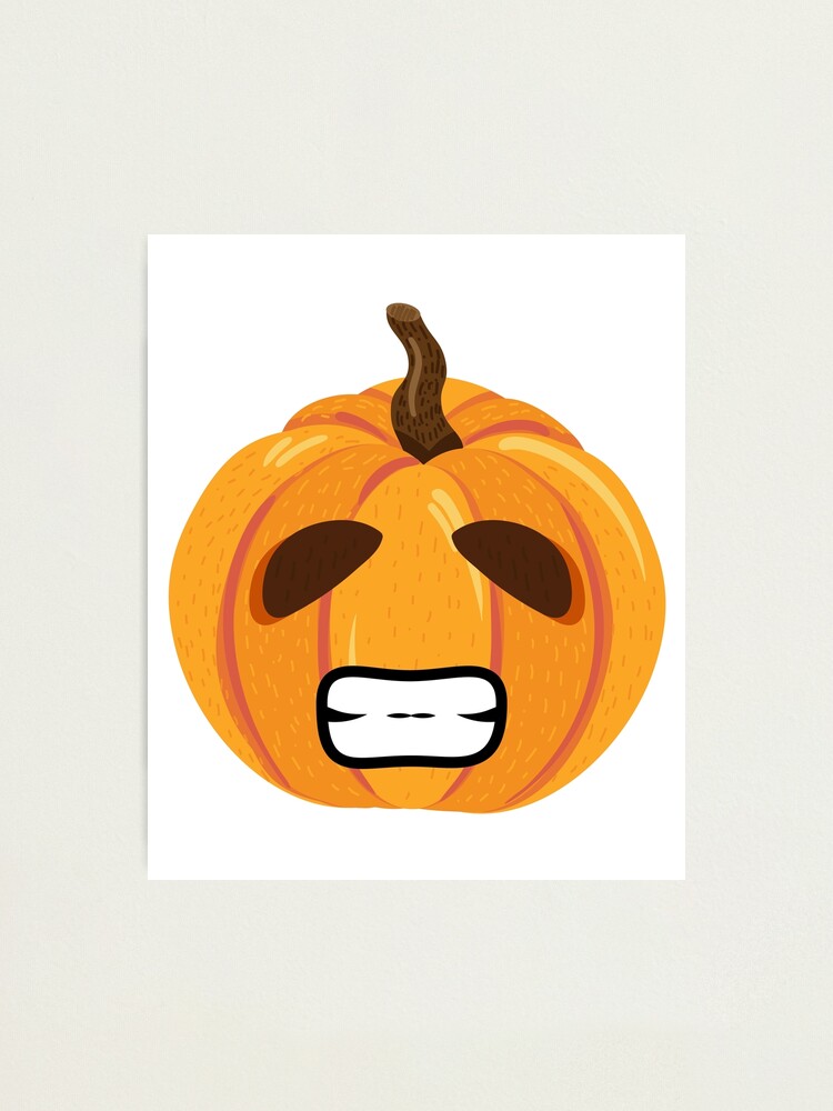 "Pumpkin Emoji pumpkin face" Photographic Print for Sale by FruiToon