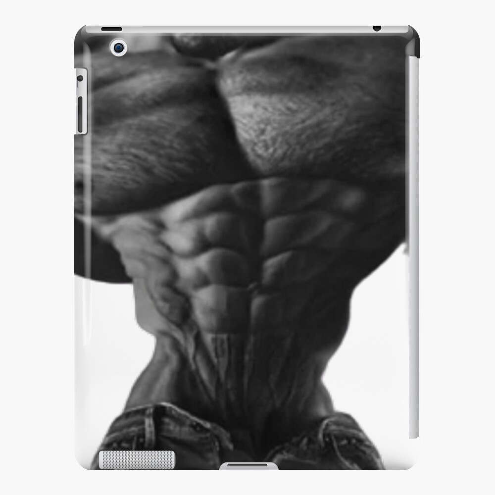 Funda Y Vinilo Para Ipad Gigachad Meme Dibujos Animados Divertidos Cuerpo Completo De