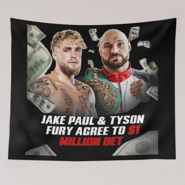 Item preview, Jake Paul vs Tyson Fury 1 Million Dollar Bet designed and sold by lacm2020.