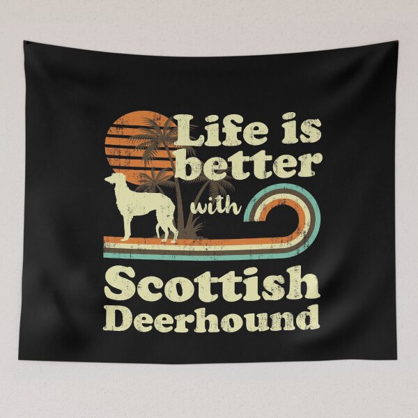 Item preview, Life is Better with Scottish Deerhound Vintage designed and sold by rafaeltto.